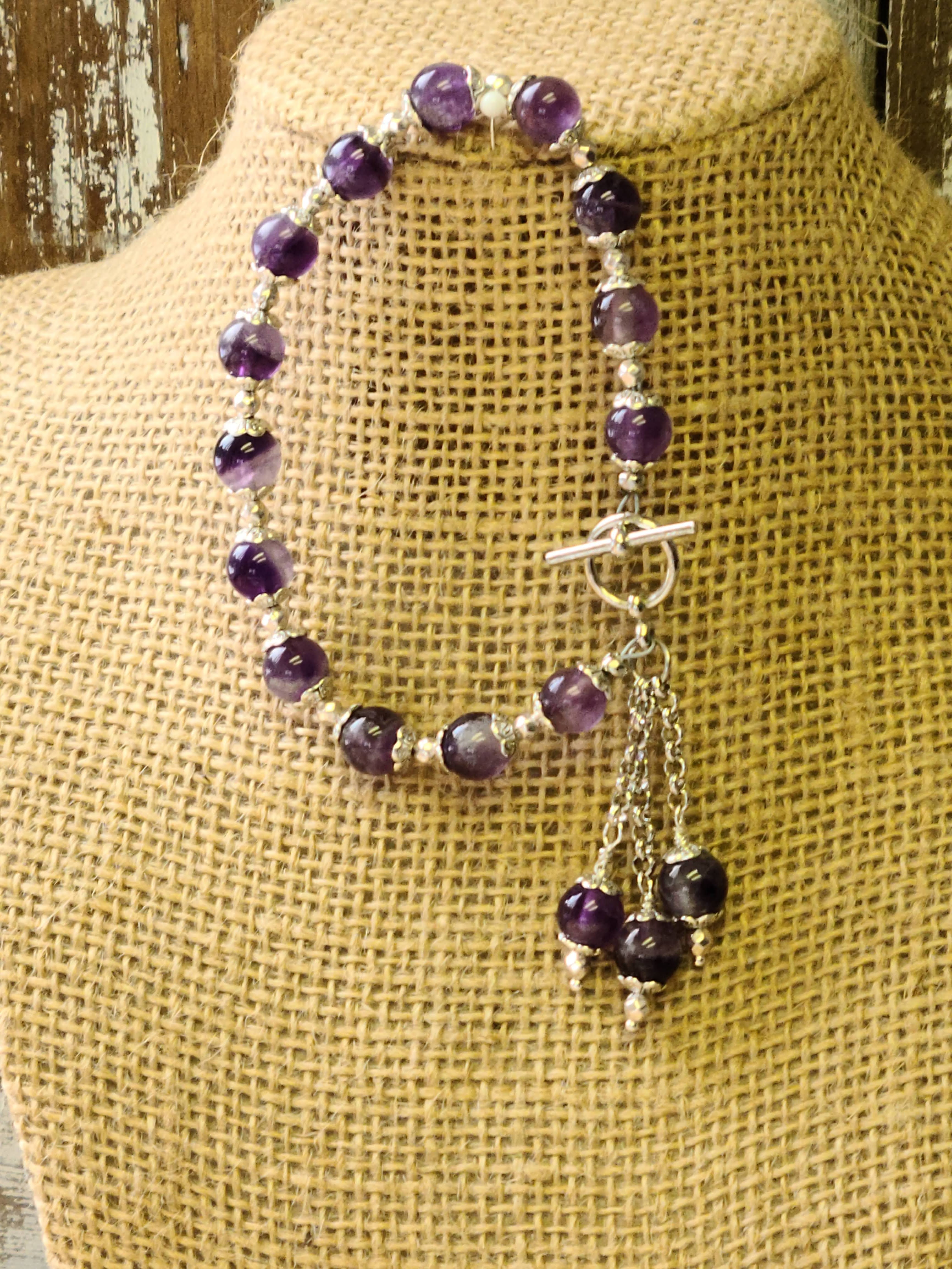 Amethyst Beaded Bracelet