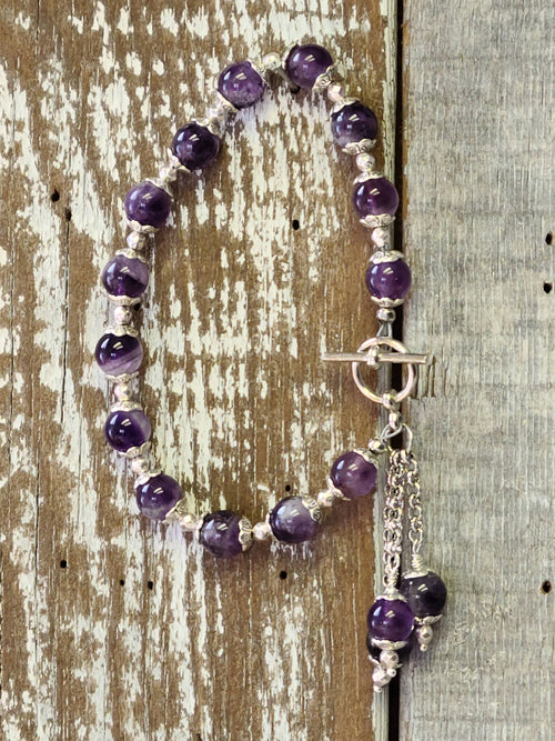 Amethyst Beaded Bracelet