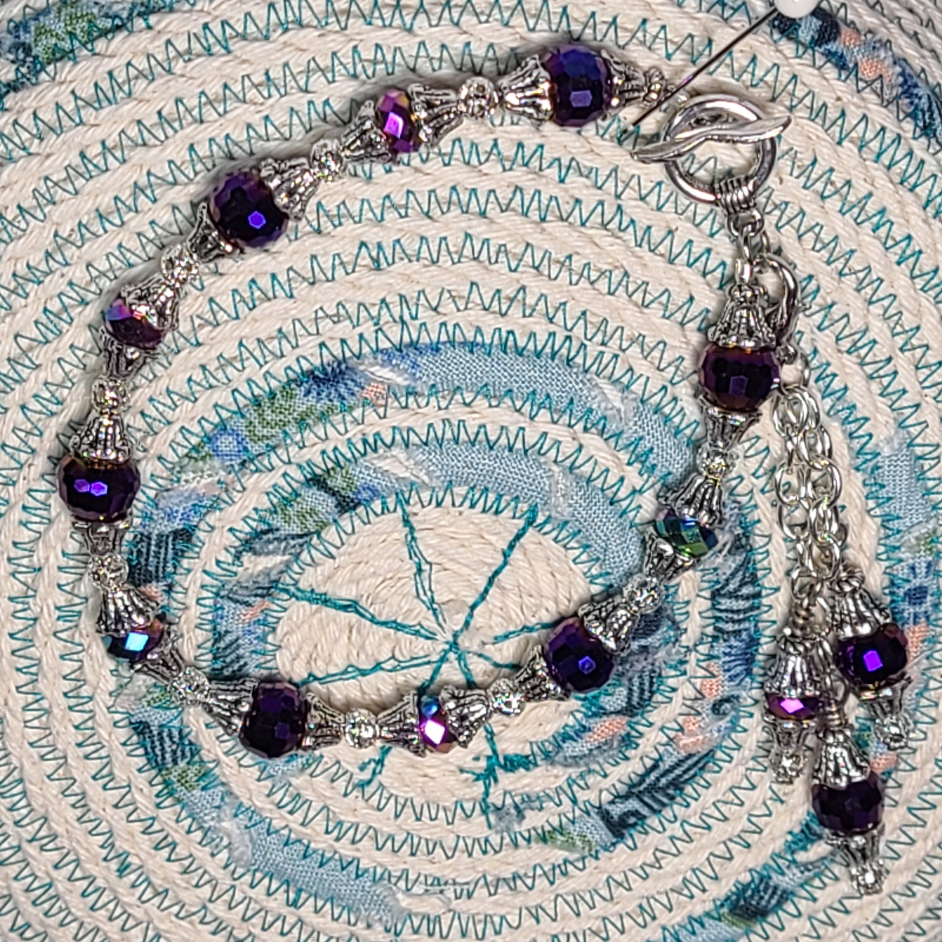 Purple Swarovski Crystal Bracelet