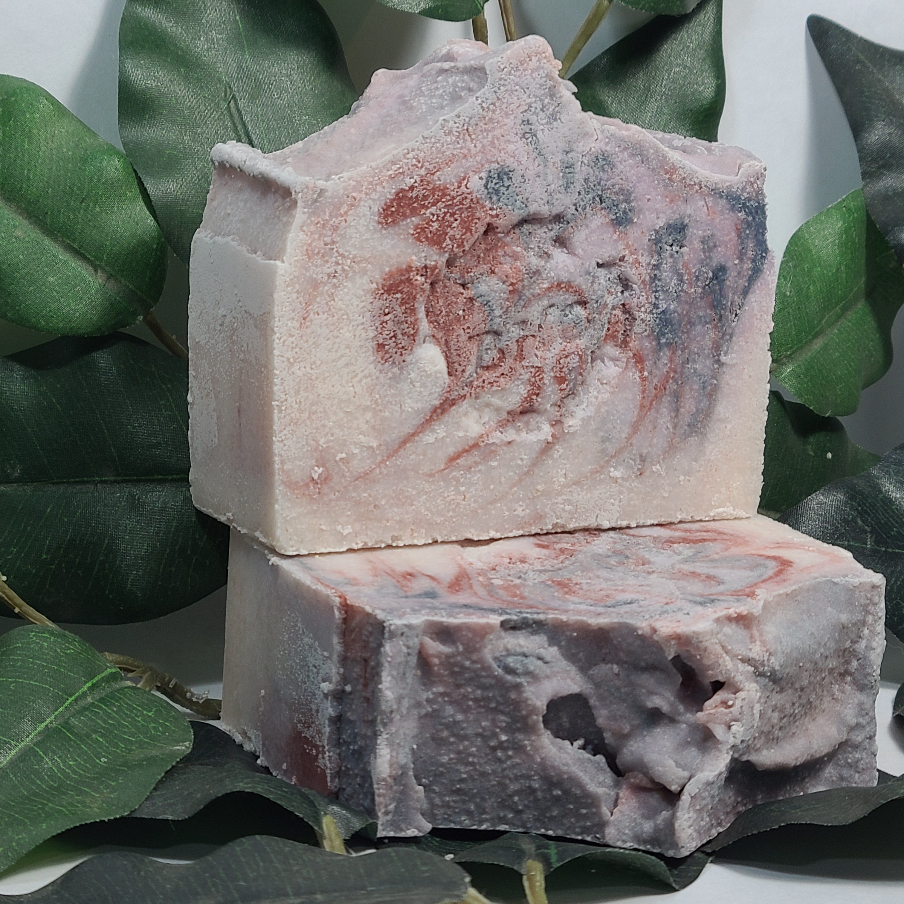 Star Spangled Peppermint Salt Soap, Handmade Salt Soap