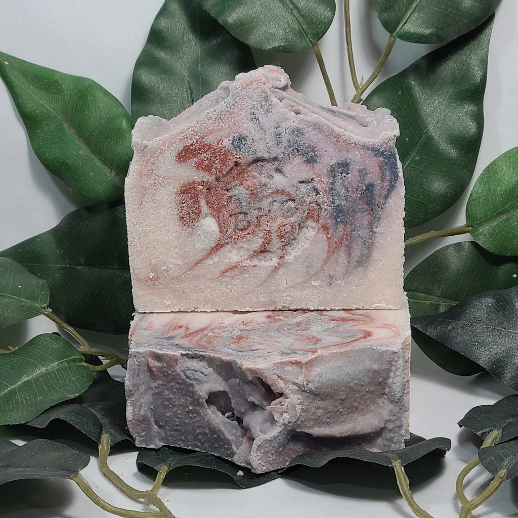 Star Spangled Peppermint Salt Soap, Handmade Salt Soap