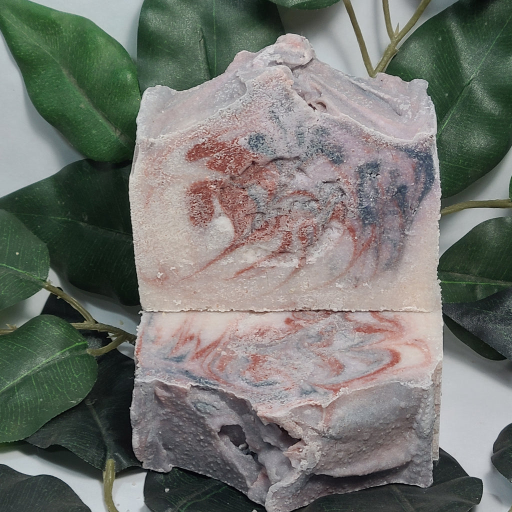 Star Spangled Peppermint Salt Soap, Handmade Salt Soap