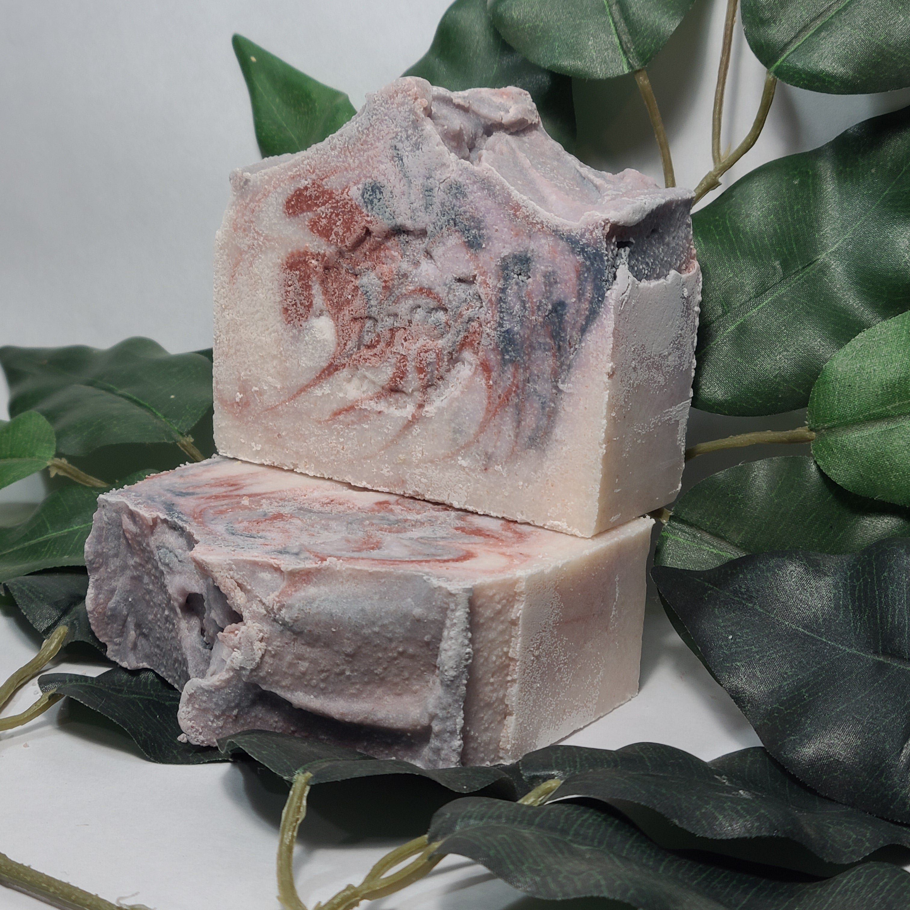 Star Spangled Peppermint Salt Soap, Handmade Salt Soap