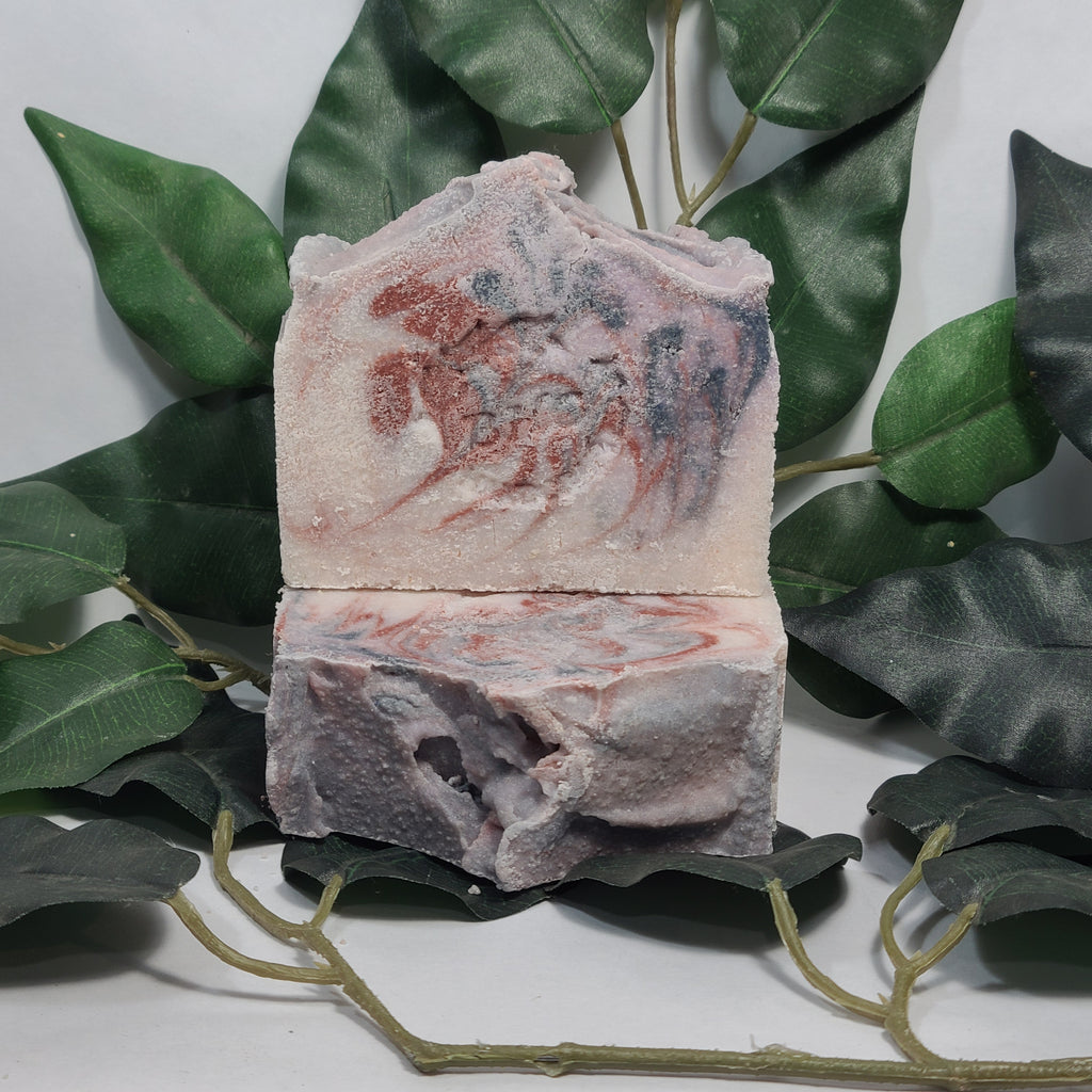 Star Spangled Peppermint Salt Soap, Handmade Salt Soap